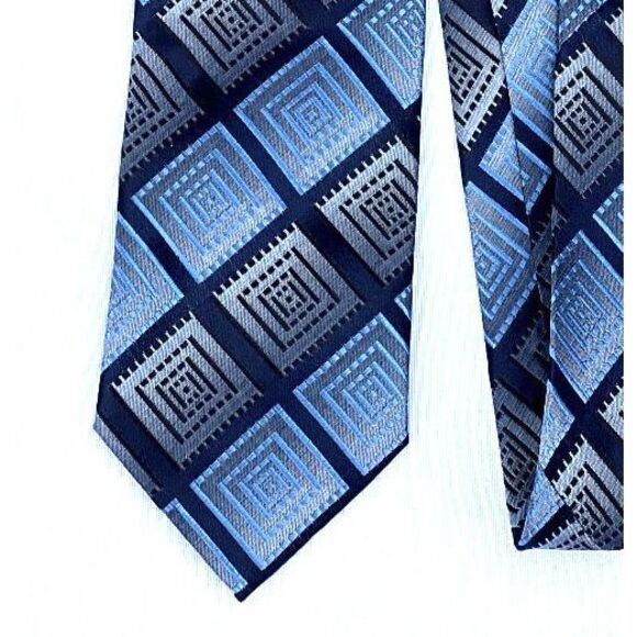 Pronto Uomo Couture Blue Diamond Tie - Picture 1 of 5